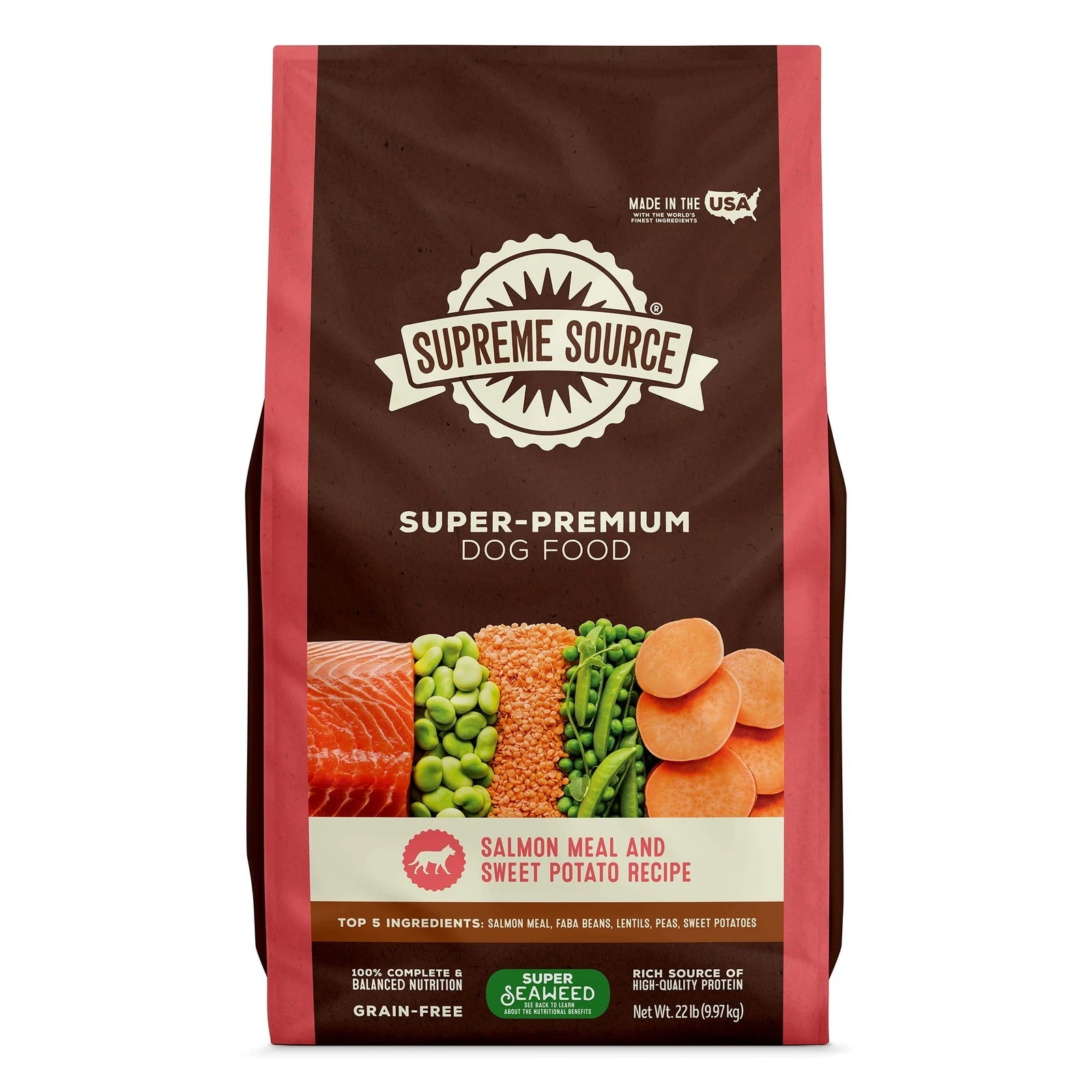 Grain-Free Salmon Meal & Sweet Potato Recipe Dry Dog Food 22lb Bag