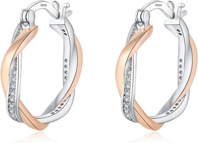 HEEYA Twisted Creolen 18K Vergoldet Silber 925 Hypoallergen Damen Ohrringe Neu