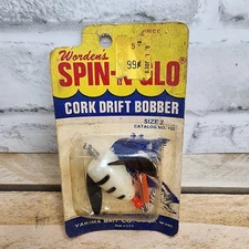 Worden's SPIN-N-GLO Cork Drift Bobber SZ. 2 Vtg Fishing Lure NOS Yakima Bait Co