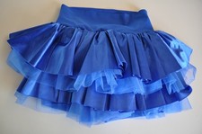 Balera Blue skirt S7824 Tiered with Built in Shorts Size 10-12