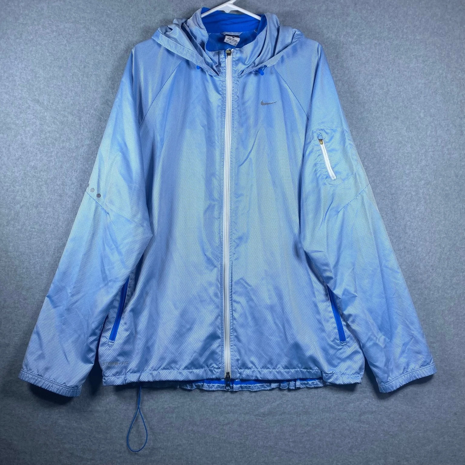 Nike Storm-Fit Men's Hooded Jacket XL Blue Lightweight Windbreaker