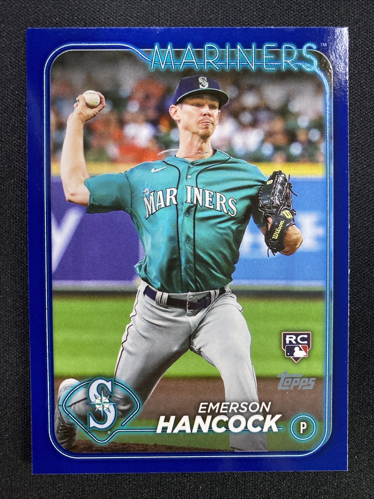 2024 Topps Series 1 Baseball Royal BLUE Emerson Hancock #39 Seattle Mariners RC
