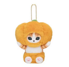 New Pumpkin Orange Cat Mofusand Plush Key Small Charm Bag Holder Toy Purse