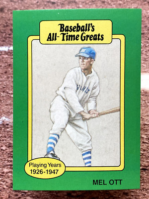 1987 Hygrade All-Time Greats Mel Ott
