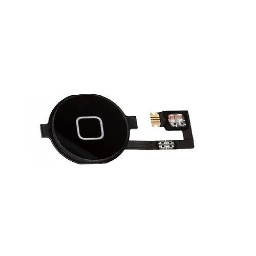 FLAT FLEX TASTO HOME BUTTON TASTINO PULSANTE CENTRALE PER APPLE IPHONE 4S NERO - Foto 1 di 1