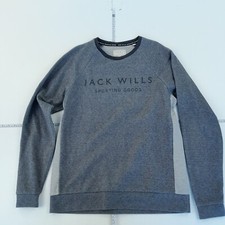 JACK WILLS Sweatshirt Medium Grey Mens Round Neck Sport