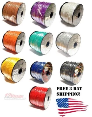 12VMAX OUR BEST SELLER PRIMARY STRANDED 18 GAUGE 500ft 18 Gauge Remote Power Ground Primary Wire Cable Stranded Top Quality AWG