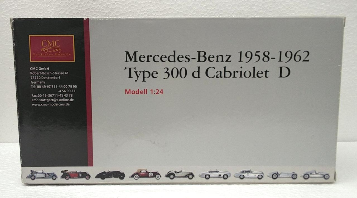 Mercedes Typ D Cabriolet 1958-1962 - CMC 1/24, état Neuf En Boîte