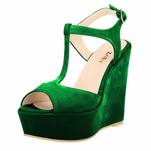 Fashion Women Open Toe Sandals High Wedge Sexy Heel Shoes Wedding Shoes Sandals - Bild 11 von 32