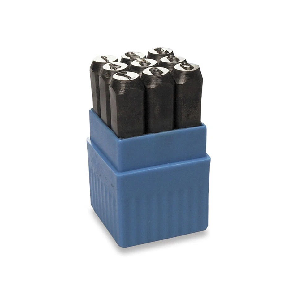 SET PUNZONI STAMPINI NUMERI 9pz DA 7mm TIMBRI NUMERI ALFA