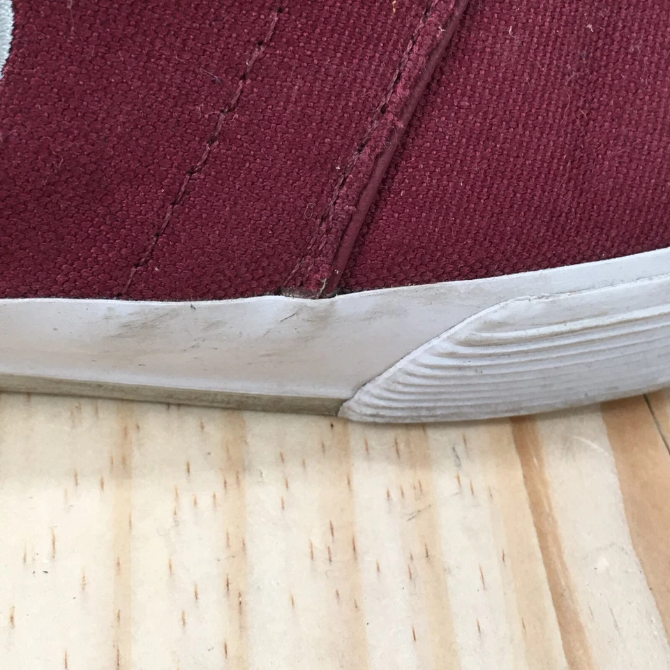 Polo By Ralph Lauren Zapatos Para Hombres 10.5 D Informales Tenis Cómodos Granate Lona Foto 4 de 4