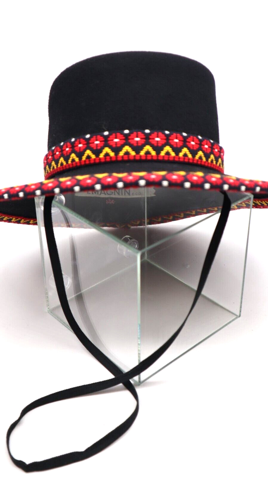 Magnin Vintage Betmar New York Black with Red trim 100% Wool