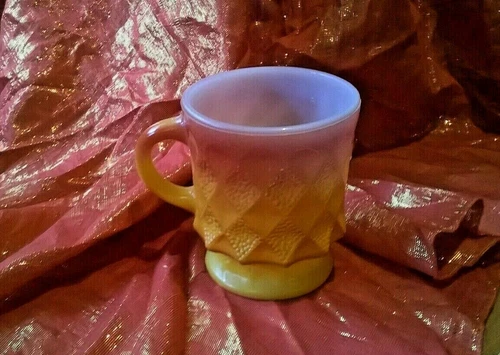 vintage kimberly diamond anchor hocking fire king 3 Tone mug