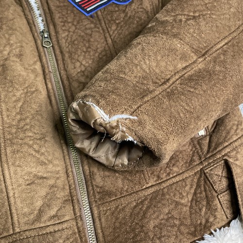 Boys Top Gun Pilot's Bomber Jacket Leather Halloween Flight Coat Sz Small/Medium - Picture 10 of 17