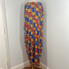 Handmade Kaftan Maxi Dress Womens OS Multi Rayon Caftan Kimono Beachy