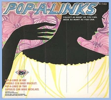 POP-A-LINKS NECKLACES, BRACELETS - VENDING HEADER DISPLAY CARD