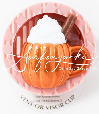 Bath Body Works Scentportable Holder Car Visor Vent Pumpkin Spice Latte Whipped