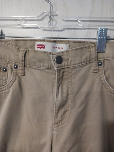 Levis 511 Jeans Youth Boys Size 18 (29x29)Slim Fit Beige Straight Leg - Picture 2 of 10