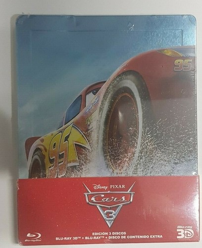 PELICULA BLURAY+3D DISNEY CARS 3 EDICION METALICA STEELBOOK PRECINTADA - Imagen 11 de 12