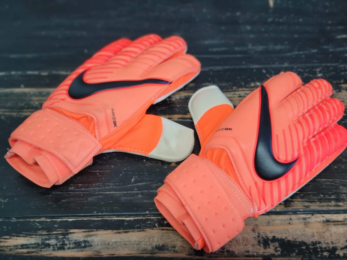 kousen ingewikkeld Overgang Nike GK Goal Keeper Finger-Save Orange Super Cushioned Goalie Gloves Kid 6  | eBay