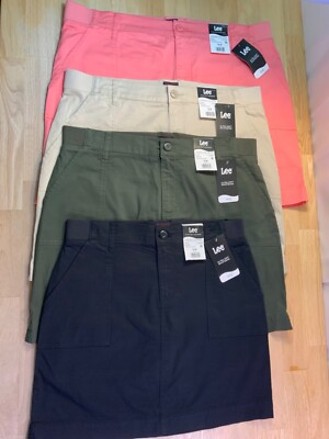 New Women's Lee Skorts Mid Rise Reg Plus Sizes Great Fall Colors