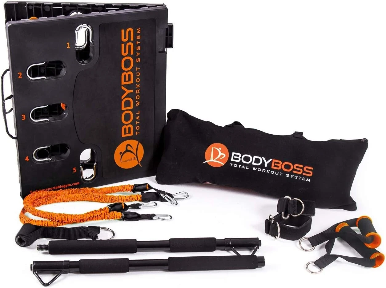 New Sealed BodyBoss Home Gym 2.0 - Full Portable Gym Home Workout Package Orange