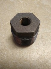WARD 1" x 1/4" Black 150 lb Mallable Reducer Hex Bushing, UL Listed, Made in USA