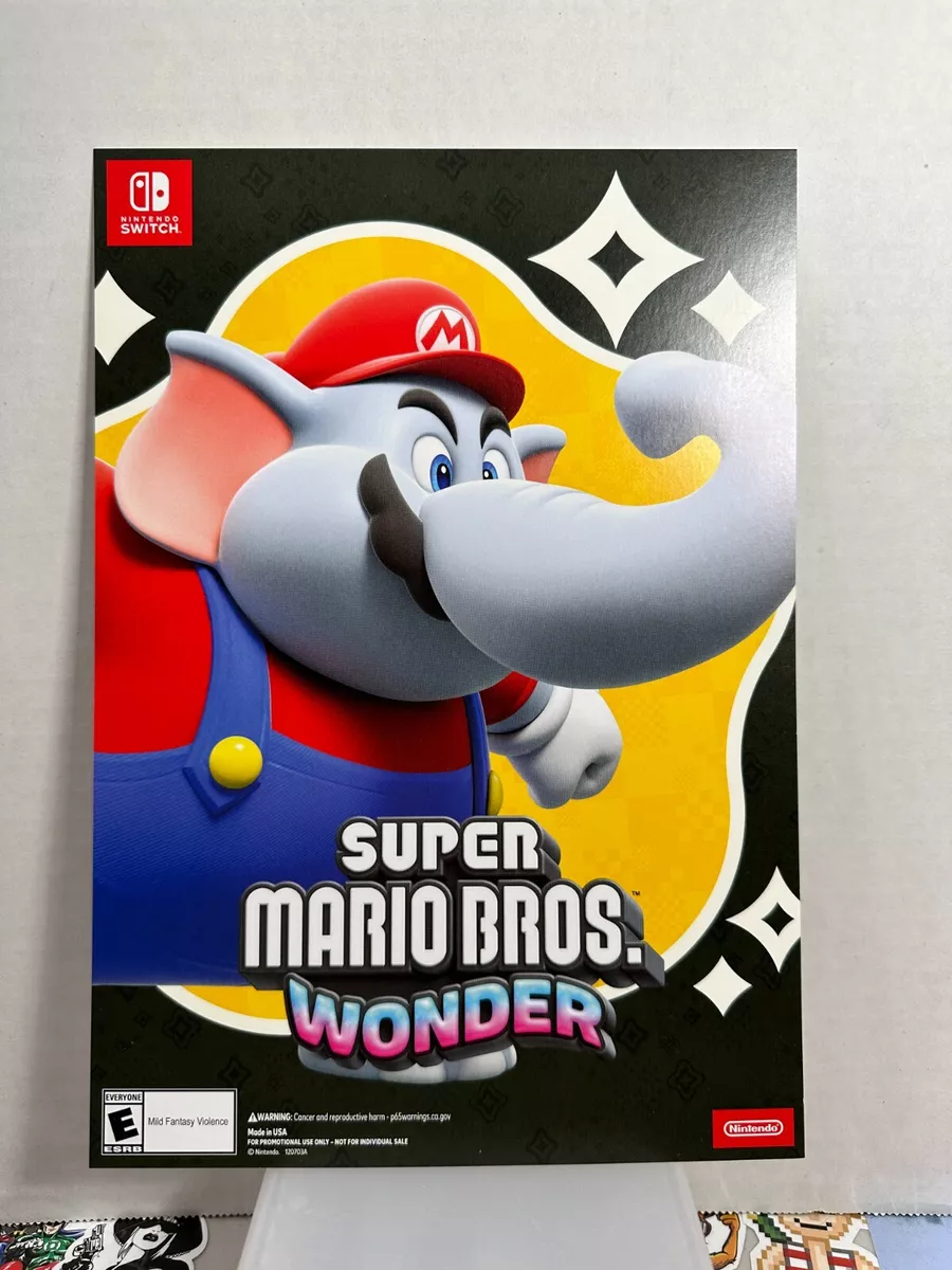 Super Mario Bros Wonder Gamestop Exclusive 2 sided Poster Promo