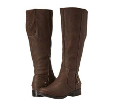 NEW LIFESTRIDE XANDY TALL COGNAC DK TAN BOOTS WOMENS 10 ZIP SIDE