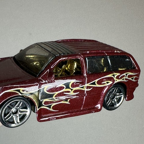 Hot Wheels 2003 First Editions Boom Box Metallic Maroon Black Flames 23/42 Loose - Picture 9 of 12
