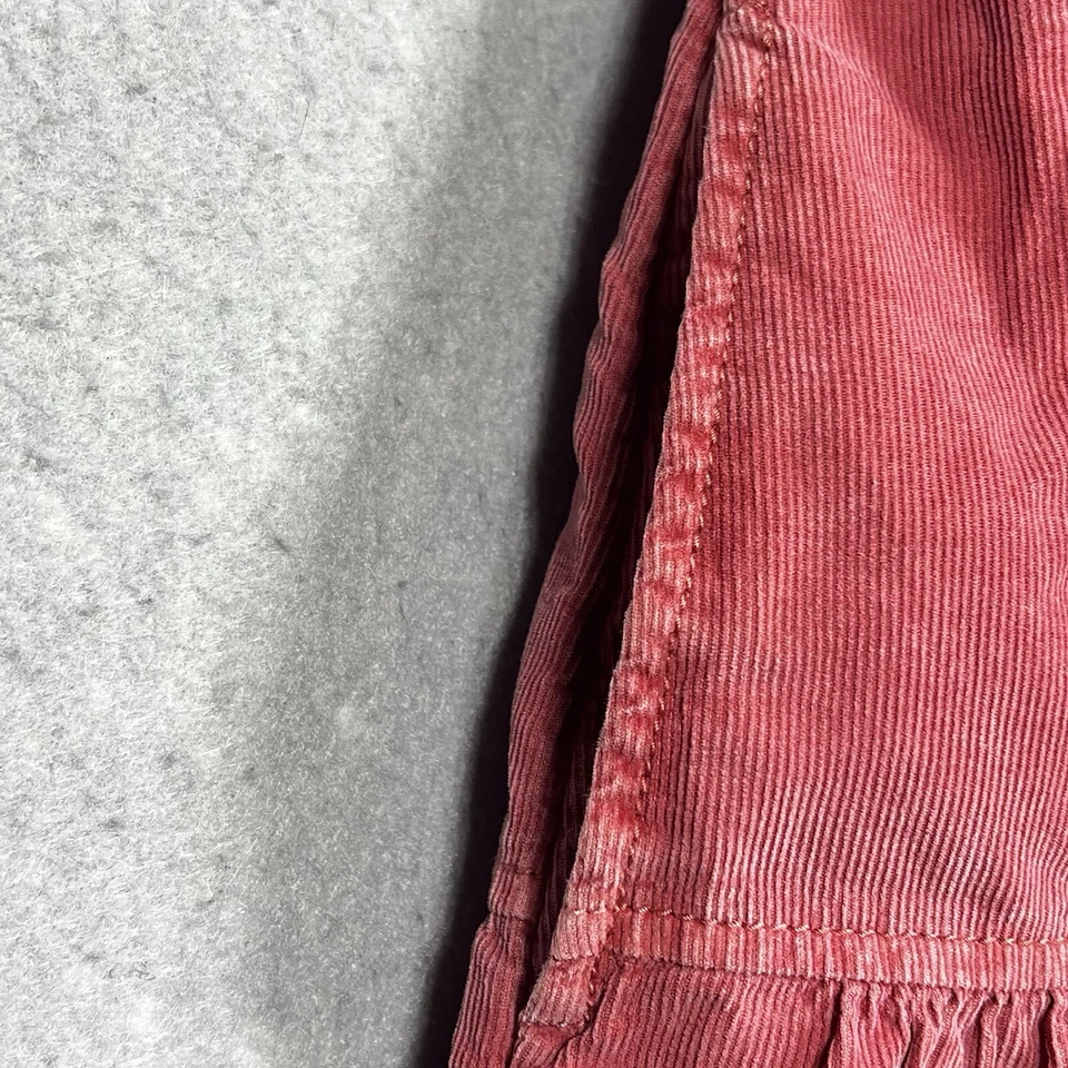 Anthropologie Pilcro Dress Womens 0 Pink Tiered Corduroy Midi Dress Sleeveless - Image 4 of 4