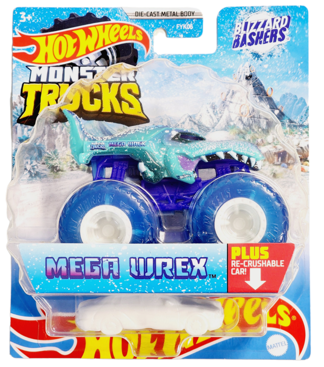 Hot Wheels Monster Trucks MEGA WREX Black Die Cast 1:64 Toy Truck