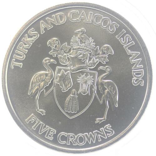 1999 TURKS & CAICOS UK WINSTON CHURCHILL Old Proof Silver 20 Crown