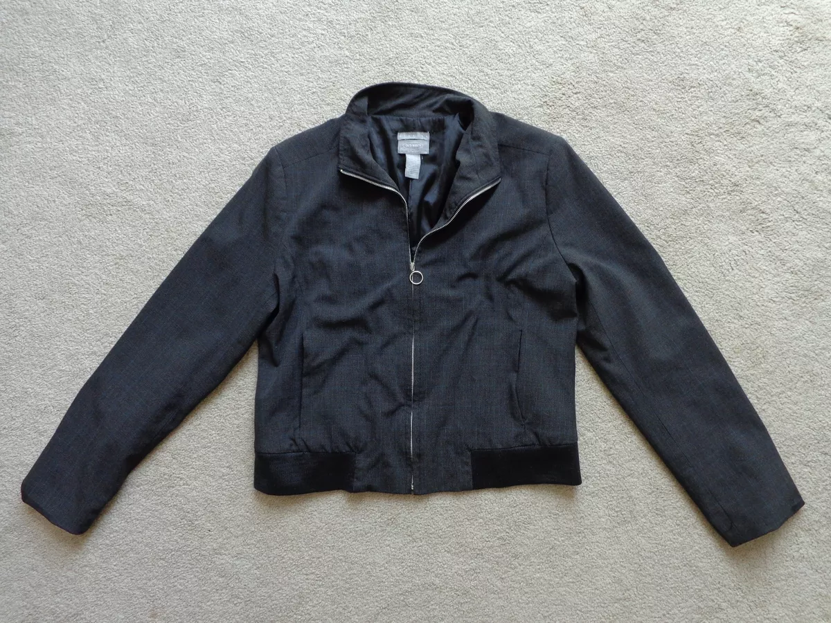 Old Navy Collection Large Junior Grey/Black Zipper Jacket RN 54023 CA 17897