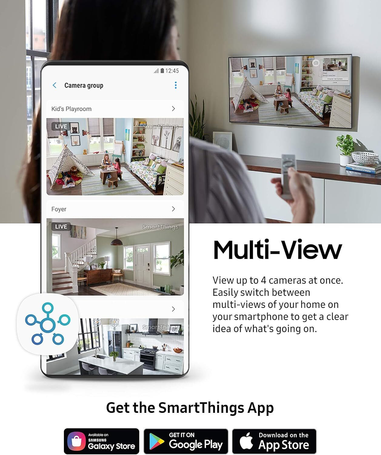 Samsung SmartThings Indoor Security Camera 1080P HD Video W/HDR GP-U999COVLBDA