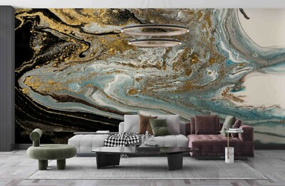 3D Abstract Marble Texture Self-adhesive Removable Wallpaper Murals Wall 32