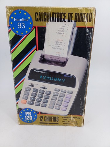 CALCULATRICE D'IMPRESSION AURORA PR120 FONCTIONNE IDEM SHARP CANON VINTAGE - Photo 9/21