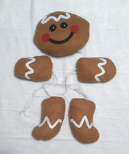 Christmas Wreath Attachments Plush Winter Gingerbread Man Decoration