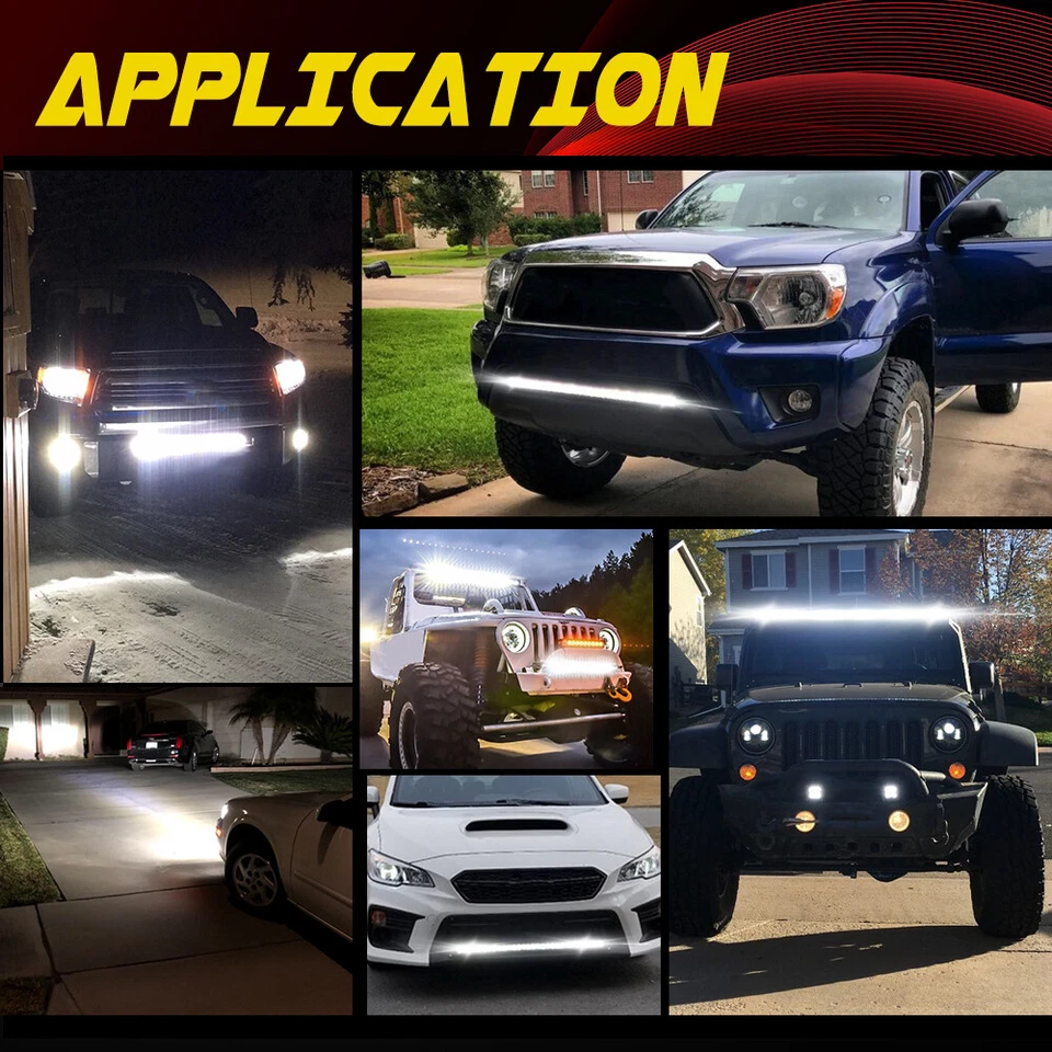 32inch 1200W LED Light Bar Spot Flood Combo Off Road SUV ATV Marine Pickup 34'' - Image 3 of 4