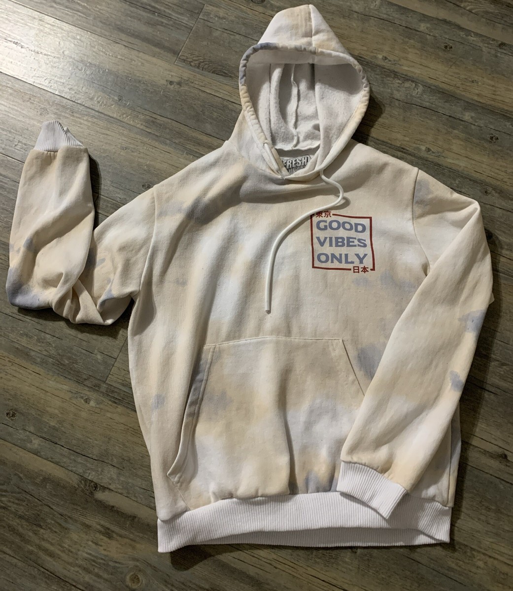 Fresh Laundry Good Vibes Only Hoodie Size L Graphic Hoodie