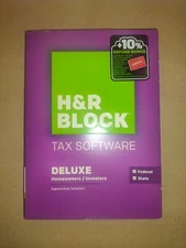 H&R BLOCK 2015,Tax Software"Deluxe Homeowner/Investors"+10 Refund Bonus,Federal 