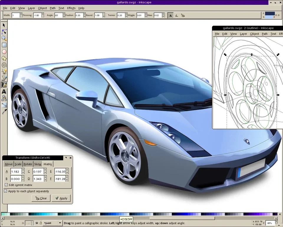 Inkscape Pro Illustrator Vector Graphic Design Software for Windows & Mac on CD - Image 3 of 4