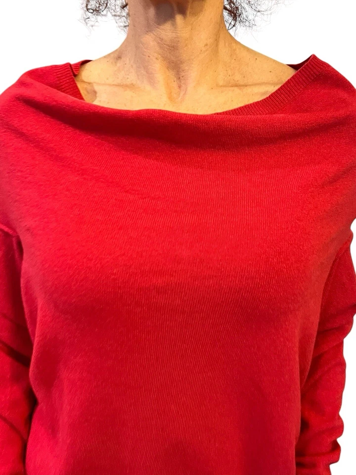 SUÉTER JERSEY CUELLO CAPUCHA BARCO BARCO PUNTO LANA ROJO LANVIN LES 10 ANS S Foto 4 de 4