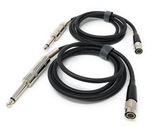 2 x Guitar Adapter Cables for Audio-Technica Wirless Body Pack Transmitters