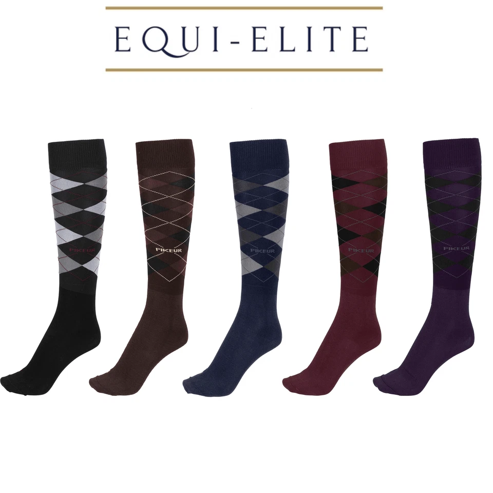 Pikeur kniekarierte Socken