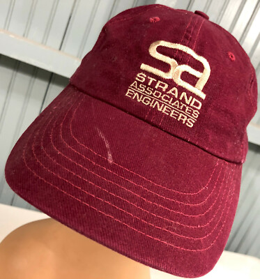 Strand Engineering Design Associates Wisconsin Adjustable Red Baseball Cap Hat 