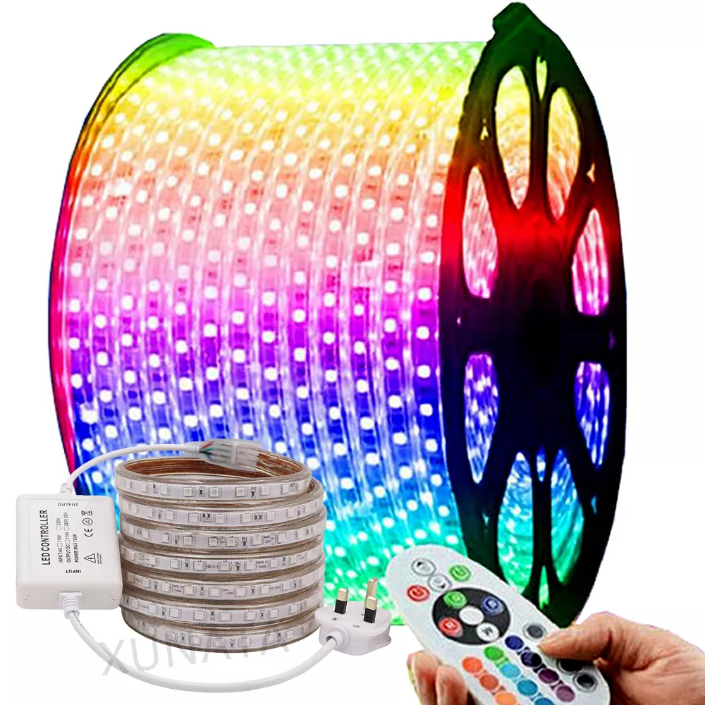 1 25M LED Strip Lights 5050 RGB Colour Changing Tape Rope Remote