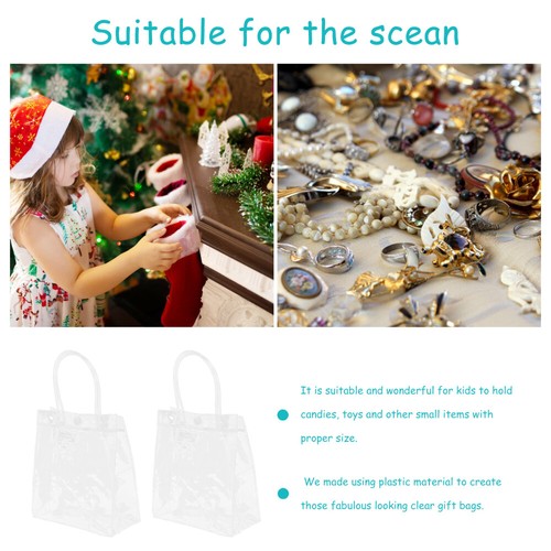 12 Pcs Reusable Transparent Gift Bags small gift bag clear party favor bags - 第 4/11 張圖片
