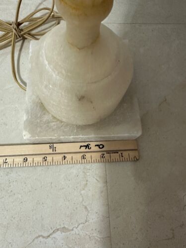 Large Vintage Mid-Century Neoclassical Grecian Urn Alabaster Marble Lamp 28” - Picture 12 of 13