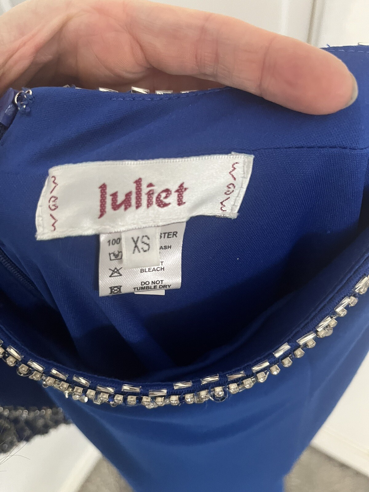 Royal Blue Beaded Juliet Formal Prom Dance… Gem